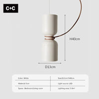 Suspension LED Minimaliste en Fer | Marco Lucetti LPL140 Blanc CC / Pas d'ampoule
