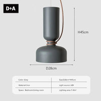 Suspension LED Minimaliste en Fer | Marco Lucetti LPL140 Gris DA / Pas d'ampoule