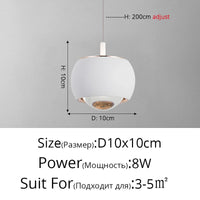 Suspension LED Minimaliste Nordique pour Bar et Restaurant Créatif