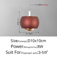 Suspension LED Minimaliste Nordique pour Bar et Restaurant Créatif