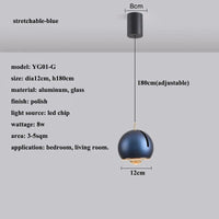 Suspension LED Modern Angle Adjustment | Marco Lucetti Extensible-bleu / Lumière chaude (3000K)