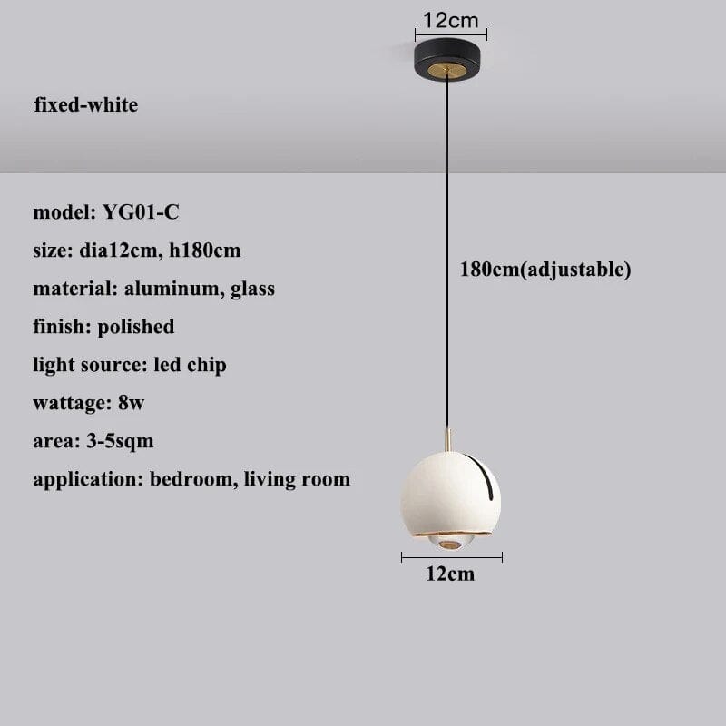 Suspension LED Modern Angle Adjustment | Marco Lucetti Fixe-blanc / Lumière chaude (3000K)
