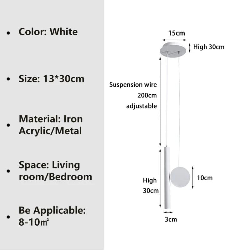Suspension LED moderne ajustable pour chevet, salon, allée, étude : luminaire design pour la maison | Marco Lucetti