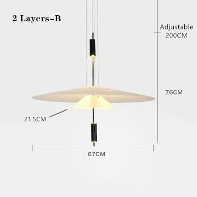 Suspension LED Moderne Design Danemark UFO pour Salon & Bar | Marco Lucetti 2 Layers-B Large / Warm White