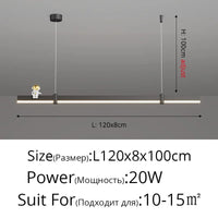 Suspension LED moderne en acier brossé noir. | Marco Lucetti