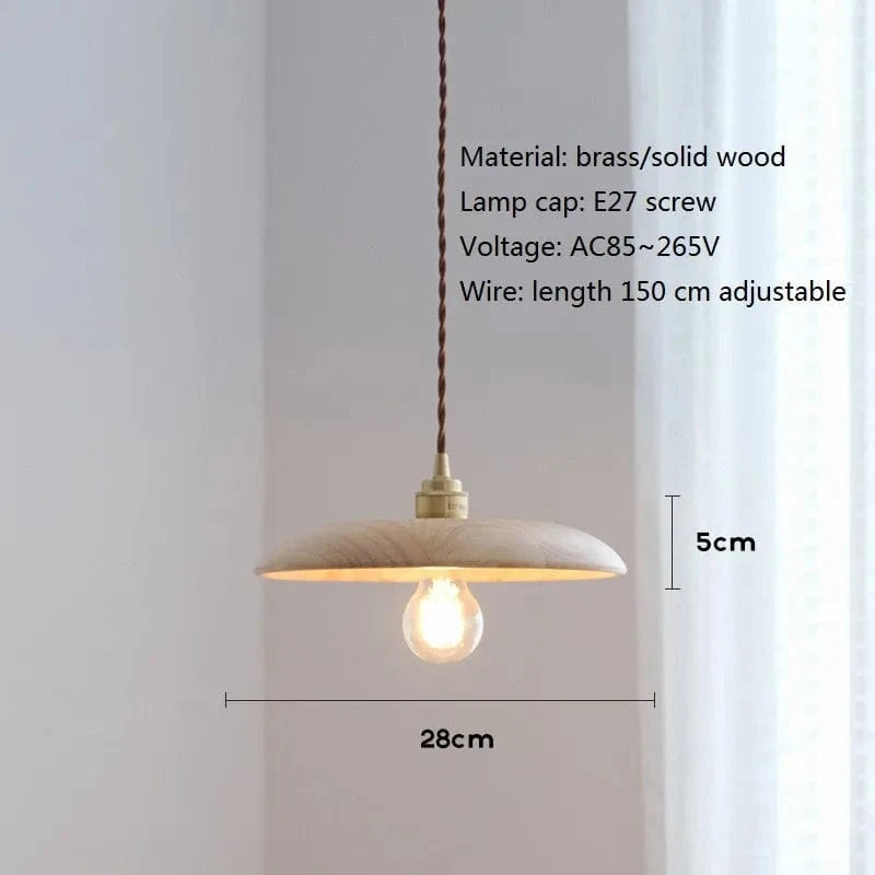 Suspension LED Moderne en Bois Nordique Loft Collection Prestige | Marco Lucetti Bois de burly 28cm