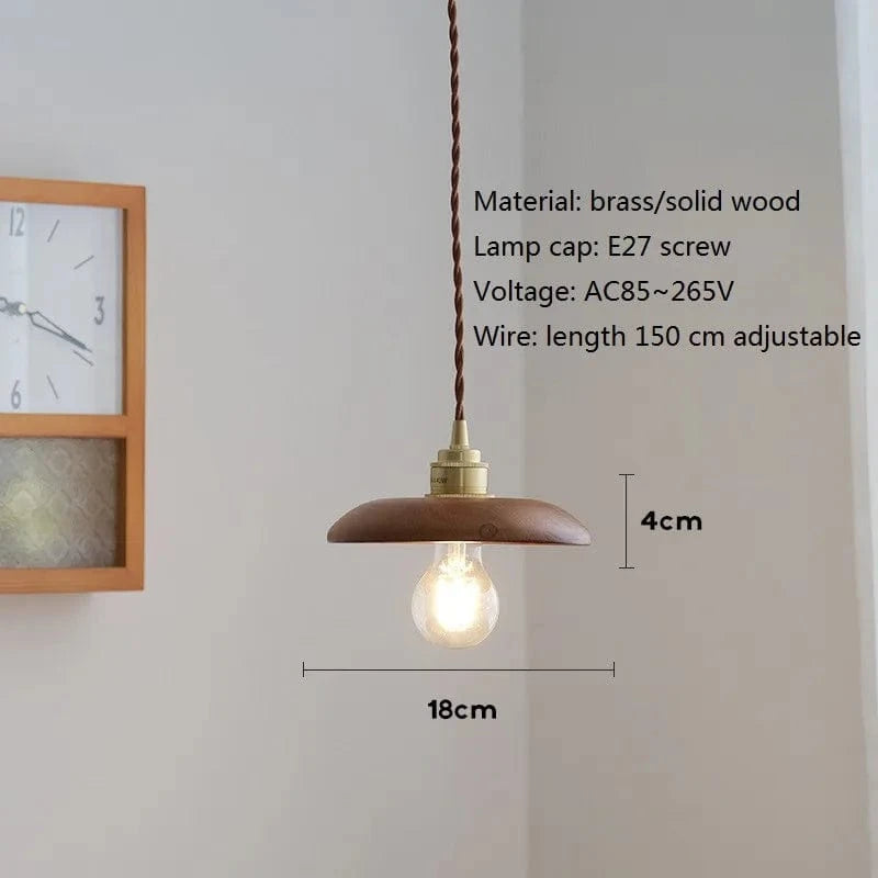 Suspension LED Moderne en Bois Nordique Loft Collection Prestige | Marco Lucetti Noyer noir 18cm