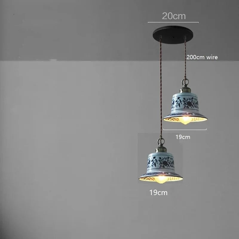Suspension LED moderne en céramique pour un intérieur chic et contemporain | Marco Lucetti 2 têtes / 4W (Max100W)