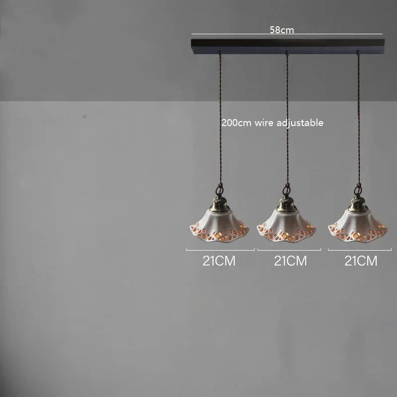 Suspension LED moderne en céramique pour un intérieur chic et contemporain | Marco Lucetti 3 têtes 3 / 4W (Max100W)