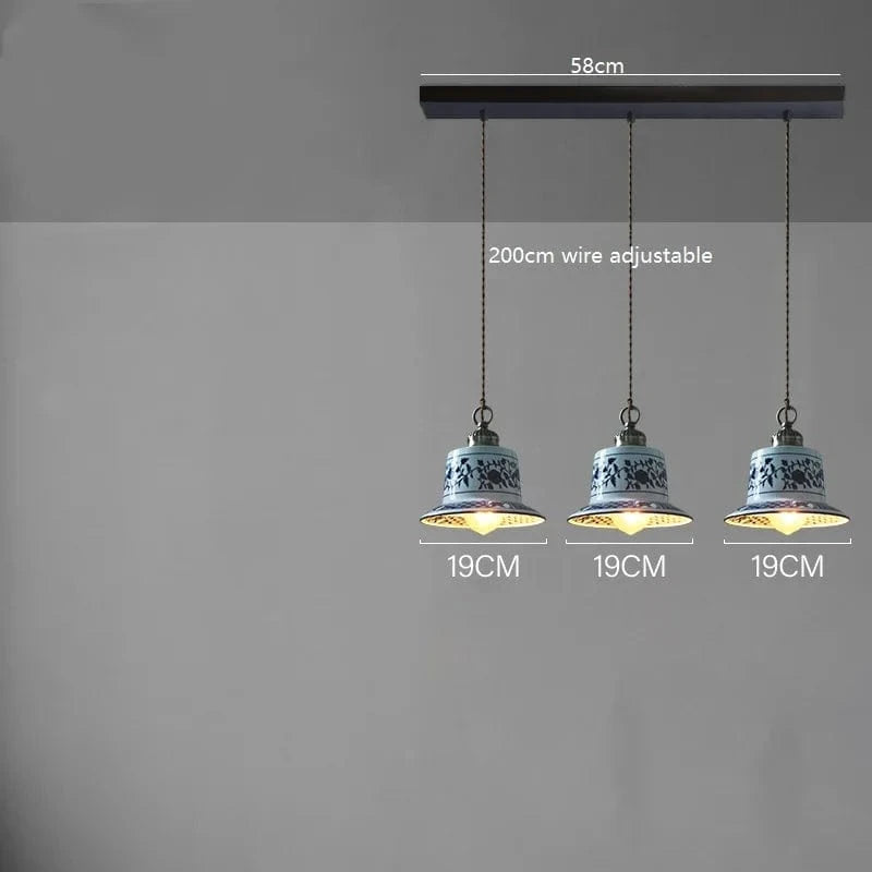 Suspension LED moderne en céramique pour un intérieur chic et contemporain | Marco Lucetti 3 têtes 4 / 4W (Max100W)