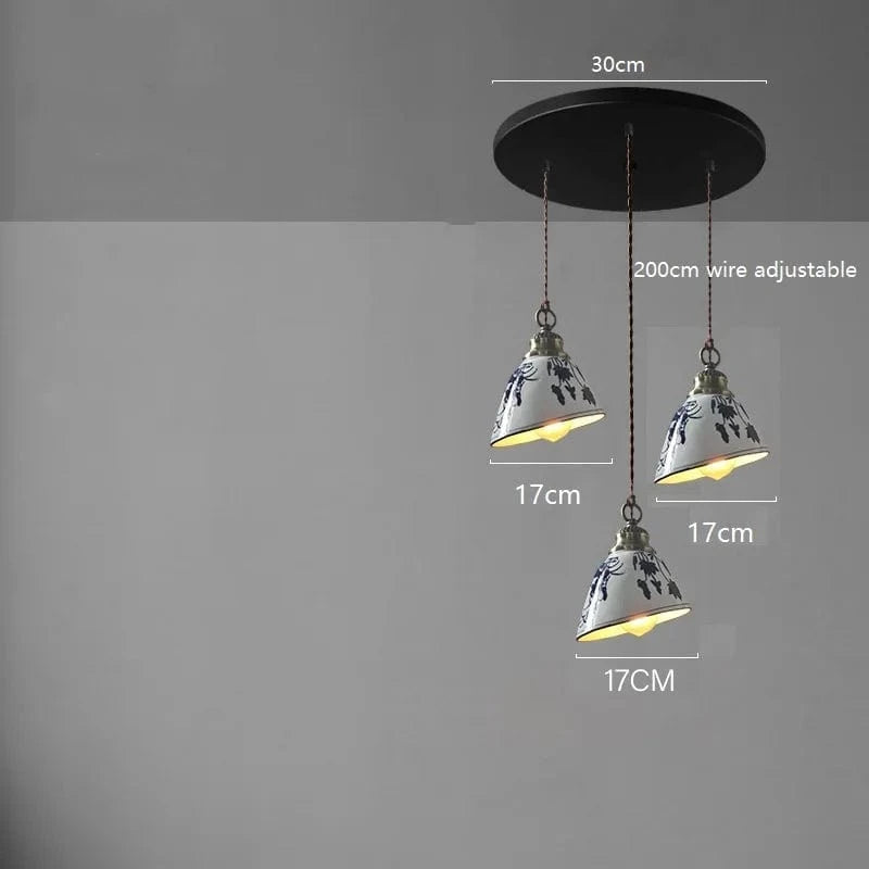 Suspension LED moderne en céramique pour un intérieur chic et contemporain | Marco Lucetti 3 têtes 5 / 4W (Max100W)