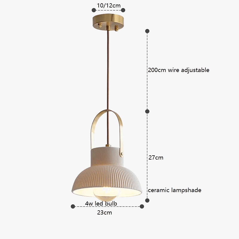 Suspension LED Moderne en Céramique Style Japonais par Iwhd | Marco Lucetti