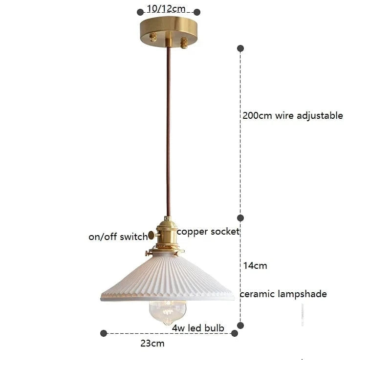 Suspension LED Moderne en Céramique Style Japonais par Iwhd | Marco Lucetti Blanc 4 / 4W(MAX60W)