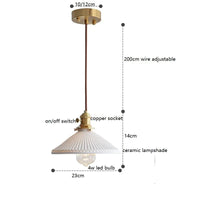 Suspension LED Moderne en Céramique Style Japonais par Iwhd | Marco Lucetti Blanc 4 / 4W(MAX60W)