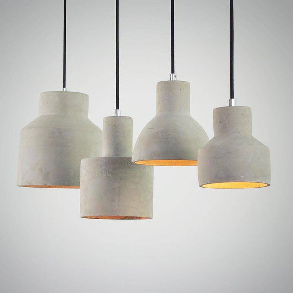 Suspension LED moderne en ciment (diverses formes) | Marco Lucetti