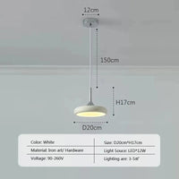 Suspension LED moderne en forme de disque blanc - design minimaliste | Marco Lucetti 023PL007 1H / Blanc froid