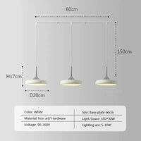 Suspension LED moderne en forme de disque blanc - design minimaliste | Marco Lucetti 023PL007 3H A / Blanc froid