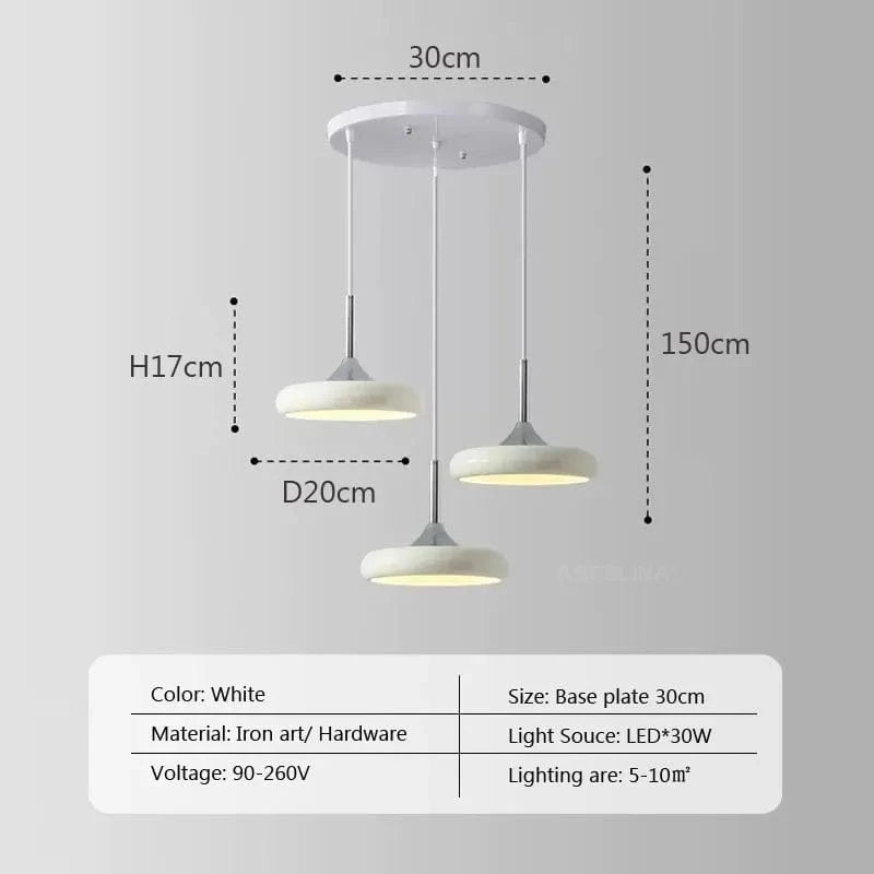 Suspension LED moderne en forme de disque blanc - design minimaliste | Marco Lucetti 023PL007 3HB / Blanc froid