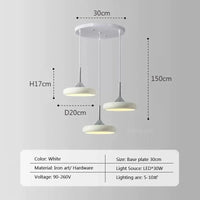 Suspension LED moderne en forme de disque blanc - design minimaliste | Marco Lucetti 023PL007 3HB / Blanc froid
