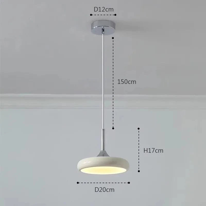 Suspension LED moderne en forme de disque blanc - design minimaliste | Marco Lucetti