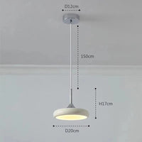 Suspension LED moderne en forme de disque blanc - design minimaliste | Marco Lucetti