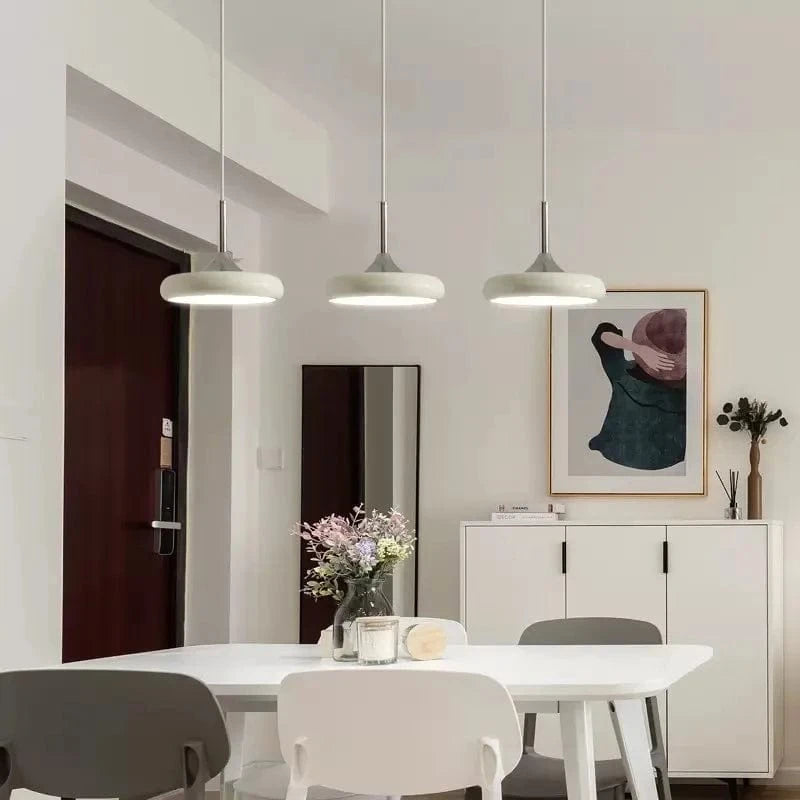 Suspension LED moderne en forme de disque blanc - design minimaliste | Marco Lucetti