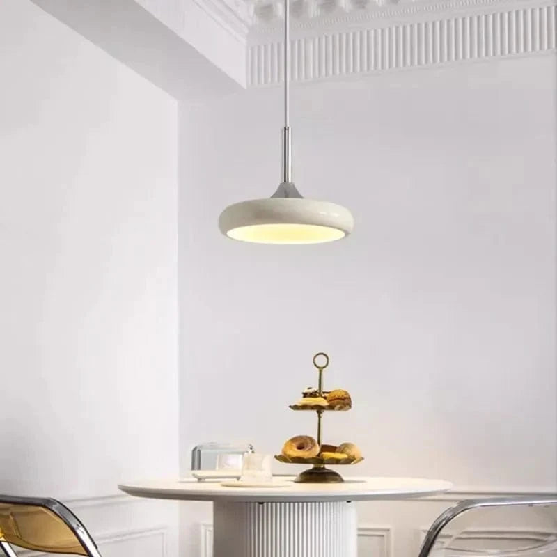 Suspension LED moderne en forme de disque blanc - design minimaliste | Marco Lucetti