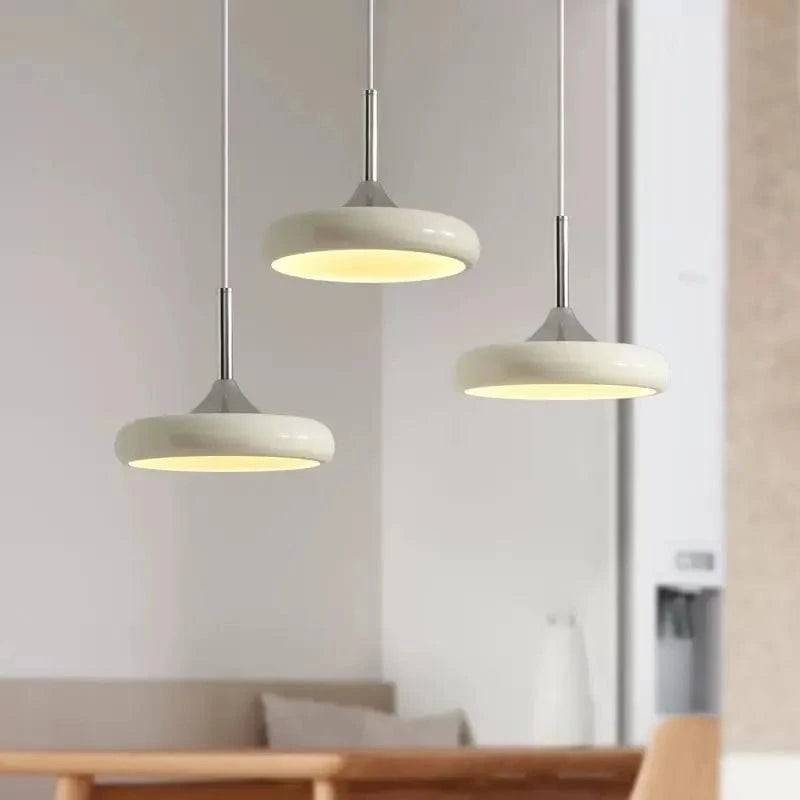 Suspension LED moderne en forme de disque blanc - design minimaliste | Marco Lucetti