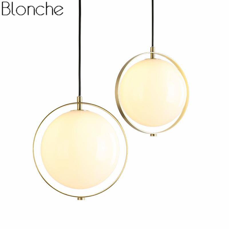 Suspension LED moderne en verre et métal doré | Marco Lucetti