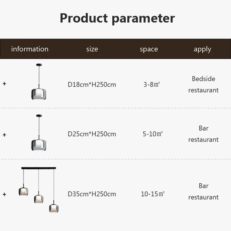 Suspension LED moderne en verre fumé à trois têtes. | Marco Lucetti