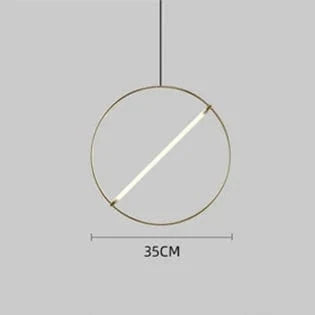 Suspension LED moderne et design - Luminaire décoratif rond | Marco Lucetti 35 cm / Or / Lumière blanche
