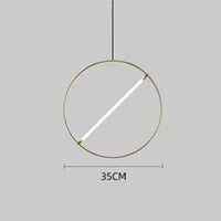 Suspension LED moderne et design - Luminaire décoratif rond | Marco Lucetti 35 cm / Or / Lumière blanche