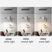 Suspension LED moderne "Gold Wave" pour salle à manger, chambre, salon et cuisine | Marco Lucetti