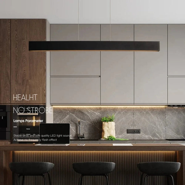 Suspension LED moderne minimaliste 30W pour salle à manger, bureau ou bar - Décoration lumineuse en blanc et noir | Marco Lucetti