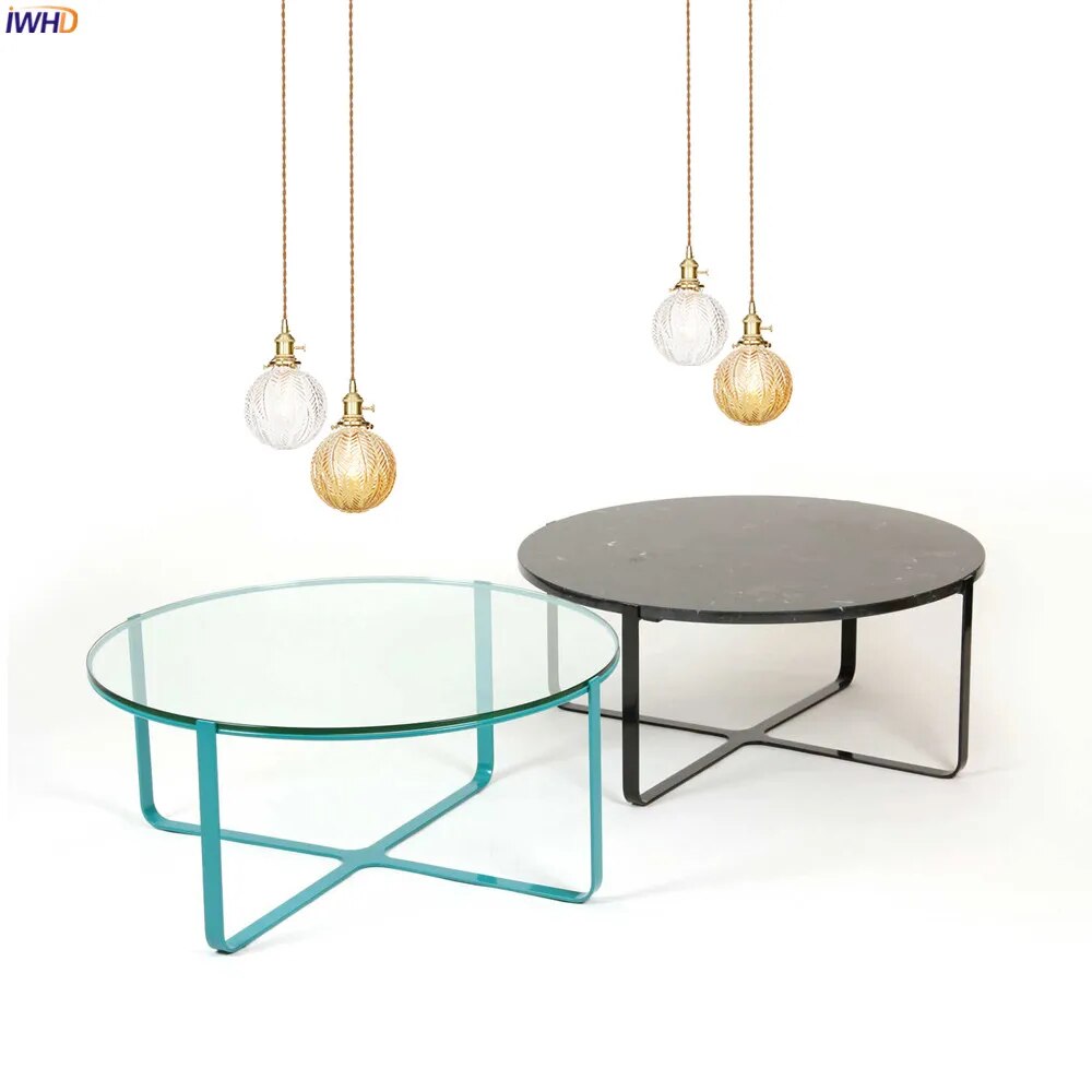 Suspension LED Cuivre Verre nordique moderniste