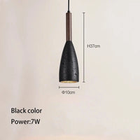 Suspension LED moderne nordique Pierre Jaune Grotte Luminaire Suspendu E27 | Marco Lucetti Noir / 4000K