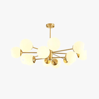 Suspension LED moderne pour éclairage à la maison - Chambre, Salon, Salle à manger - Noir/Or - 220V - Plafonnier  | Marco Lucetti