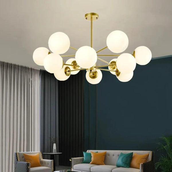 Suspension LED moderne pour éclairage à la maison - Chambre, Salon, Salle à manger - Noir/Or - 220V - Plafonnier  | Marco Lucetti