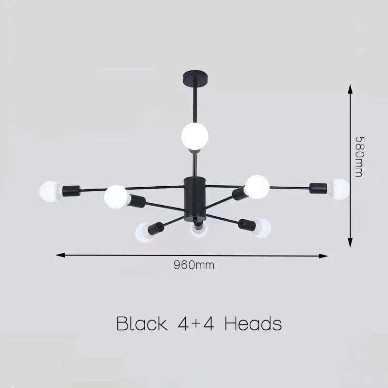 Suspension LED moderne pour éclairage à la maison - Chambre, Salon, Salle à manger - Noir/Or - 220V - Plafonnier  | Marco Lucetti Noir A style / PAS d&#39;ampoule