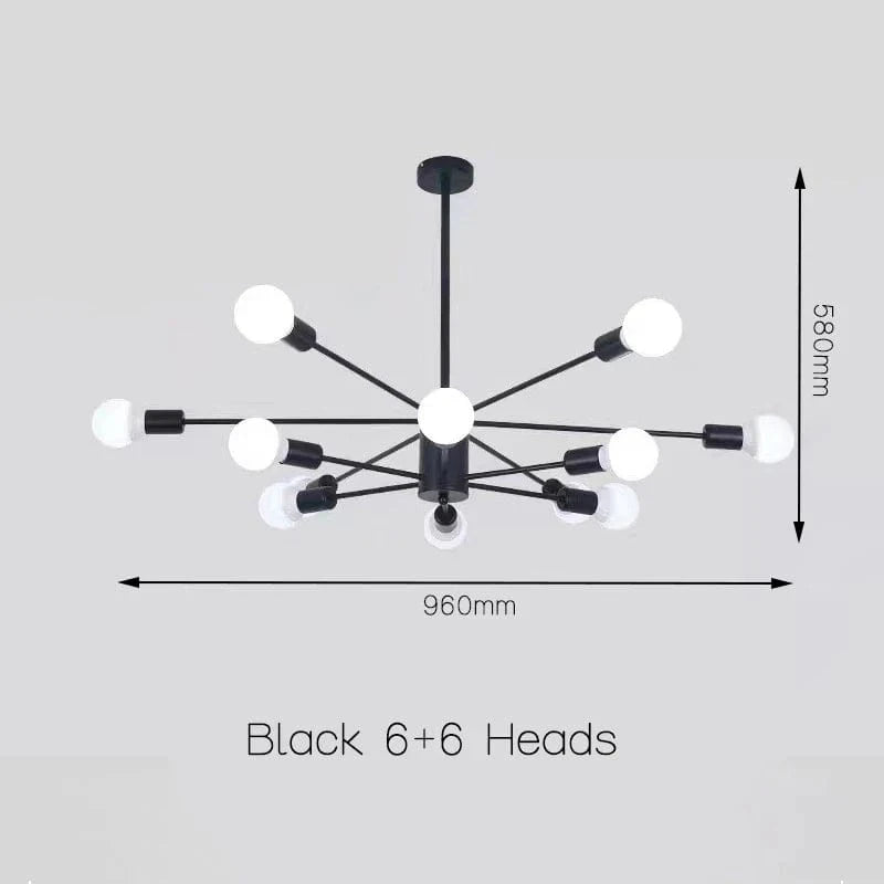 Suspension LED moderne pour éclairage à la maison - Chambre, Salon, Salle à manger - Noir/Or - 220V - Plafonnier  | Marco Lucetti Style B noir / PAS d&#39;ampoule