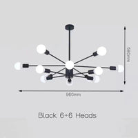 Suspension LED moderne pour éclairage à la maison - Chambre, Salon, Salle à manger - Noir/Or - 220V - Plafonnier  | Marco Lucetti Style B noir / PAS d&#39;ampoule