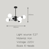Suspension LED moderne pour éclairage à la maison - Chambre, Salon, Salle à manger - Noir/Or - 220V - Plafonnier  | Marco Lucetti Style C noir / PAS d&#39;ampoule