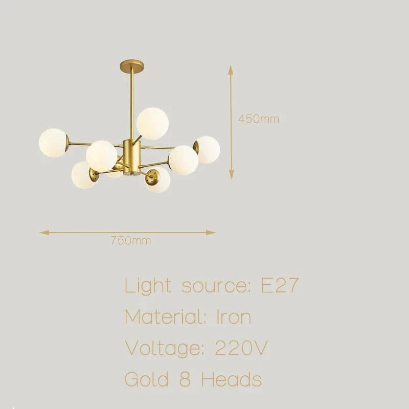 Suspension LED moderne pour éclairage à la maison - Chambre, Salon, Salle à manger - Noir/Or - 220V - Plafonnier  | Marco Lucetti Style D doré / PAS d&#39;ampoule