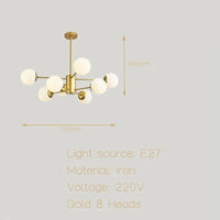Suspension LED moderne pour éclairage à la maison - Chambre, Salon, Salle à manger - Noir/Or - 220V - Plafonnier  | Marco Lucetti Style D doré / PAS d&#39;ampoule