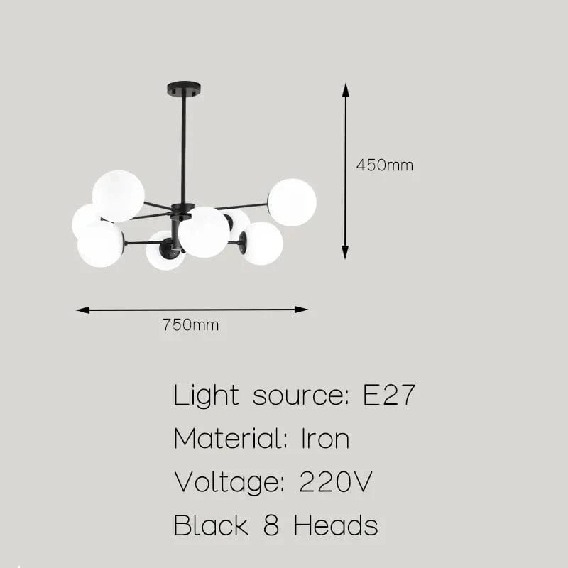 Suspension LED moderne pour éclairage à la maison - Chambre, Salon, Salle à manger - Noir/Or - 220V - Plafonnier  | Marco Lucetti Style D noir / PAS d&#39;ampoule