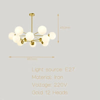 Suspension LED moderne pour éclairage à la maison - Chambre, Salon, Salle à manger - Noir/Or - 220V - Plafonnier  | Marco Lucetti Style E doré / PAS d&#39;ampoule