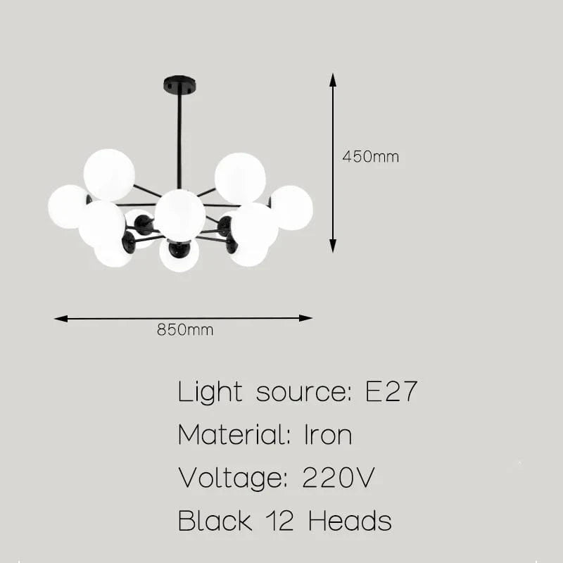 Suspension LED moderne pour éclairage à la maison - Chambre, Salon, Salle à manger - Noir/Or - 220V - Plafonnier  | Marco Lucetti Style E noir / PAS d&#39;ampoule