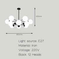 Suspension LED moderne pour éclairage à la maison - Chambre, Salon, Salle à manger - Noir/Or - 220V - Plafonnier  | Marco Lucetti Style E noir / PAS d&#39;ampoule