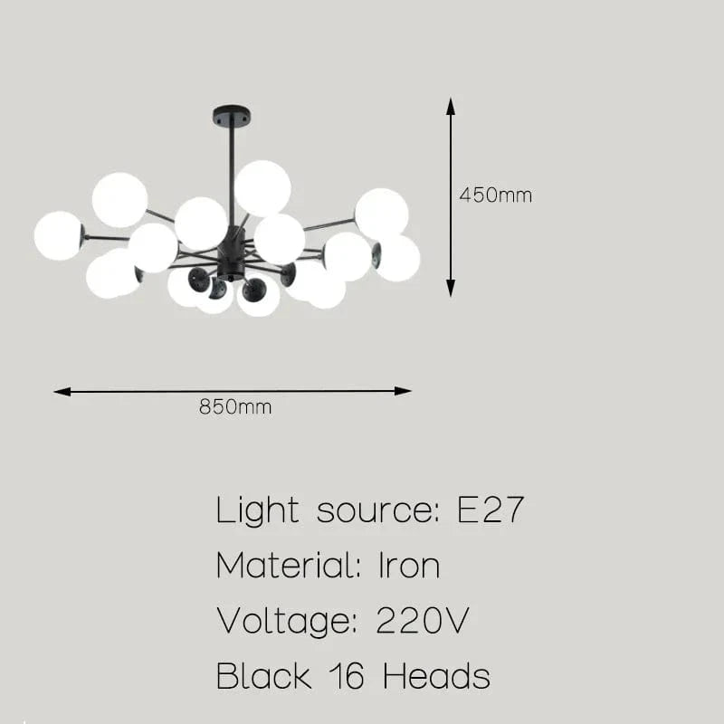 Suspension LED moderne pour éclairage à la maison - Chambre, Salon, Salle à manger - Noir/Or - 220V - Plafonnier  | Marco Lucetti Style F noir / PAS d&#39;ampoule
