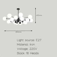 Suspension LED moderne pour éclairage à la maison - Chambre, Salon, Salle à manger - Noir/Or - 220V - Plafonnier  | Marco Lucetti Style F noir / PAS d&#39;ampoule